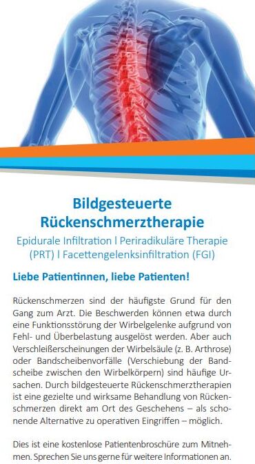 Broschüre Rückenschmerzen Broschüre Rückenschmerzen